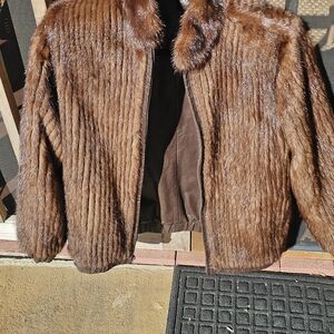 Brown Reversible Leather/Fur Jacket